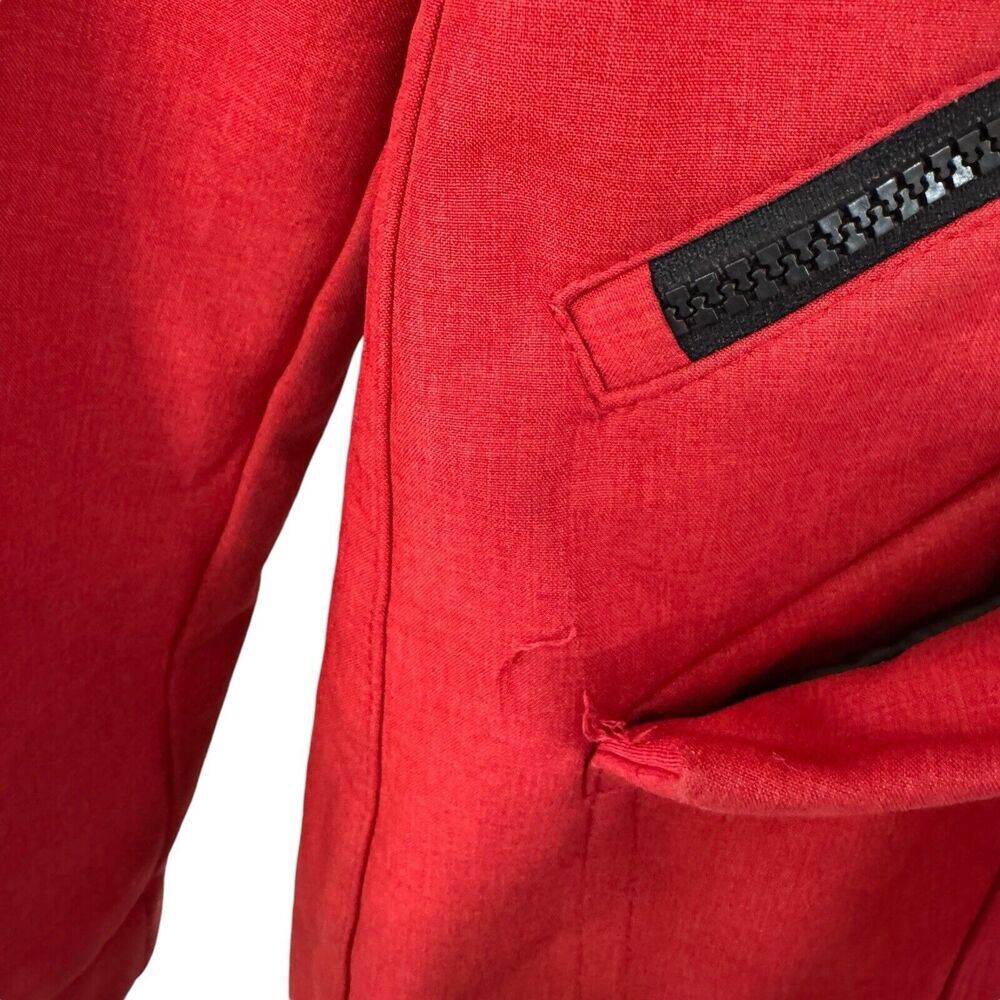 Pendleton Medium Zip Parka Jacket Red Fleece Line… - image 8